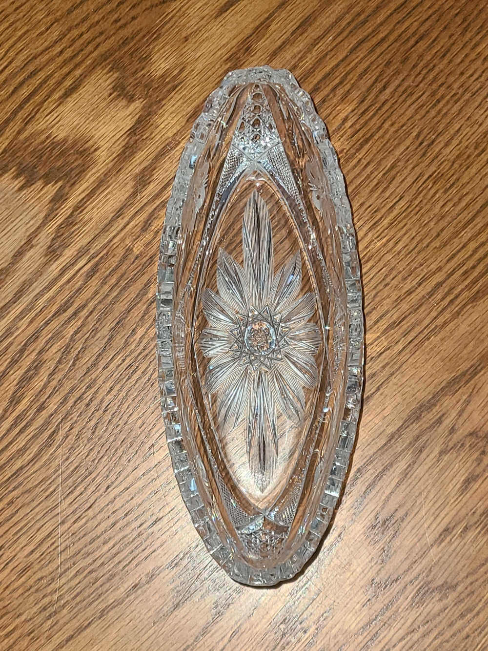 Vintage - American Brilliant Period cut crystal glass celery dish. - Picture 4 of 6